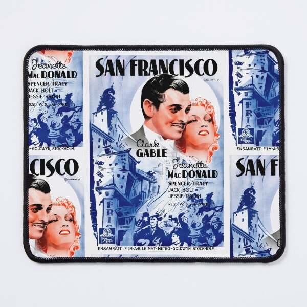 Item preview, Vintage San Francisco Movie Poster | Clark Gable & Jeanette MacDonald Art | 1936 Film | Art Deco Style | Classic Hollywood designed and sold by artofuniverse.