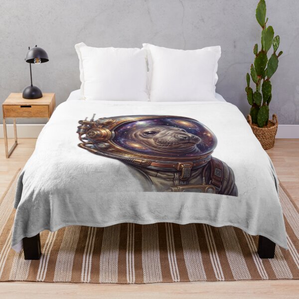 Item preview, Astronaut Neil the Seal in Space Cosmic Art designed and sold by ryanguas.