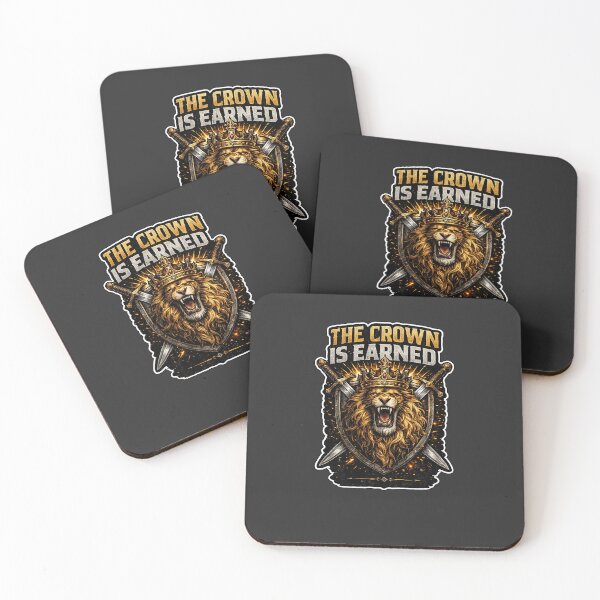 Item preview, The Crown Is Earned Lion King Motivational T-Shirt designed and sold by Kinjaljoshi9999.