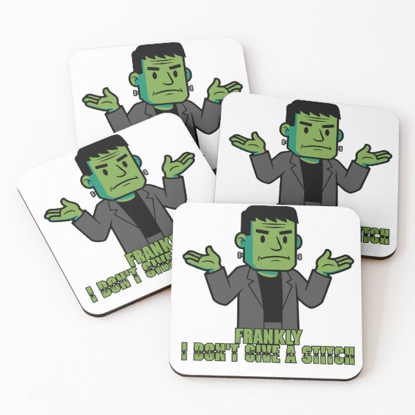 Item preview, Frankly I Don't Give A Stitch Funny Frankenstein Halloween Shrug designed and sold by Chrono Design Workx.