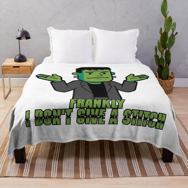 Item preview, Frankly I Don't Give A Stitch Funny Frankenstein Halloween Shrug designed and sold by Chrono Design Workx.