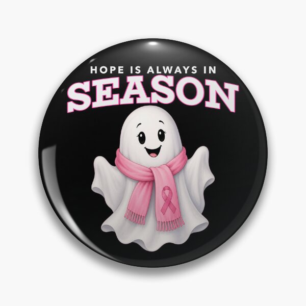 Item preview, Breast Cancer Awareness Meets Halloween Ghost designed and sold by Giddy Bear Gifts.