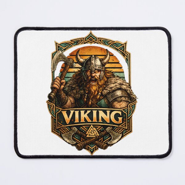 Item preview, Retro Viking Warrior Norse Mythology Vintage Scandinavian Viking Design designed and sold by suthee navakul.