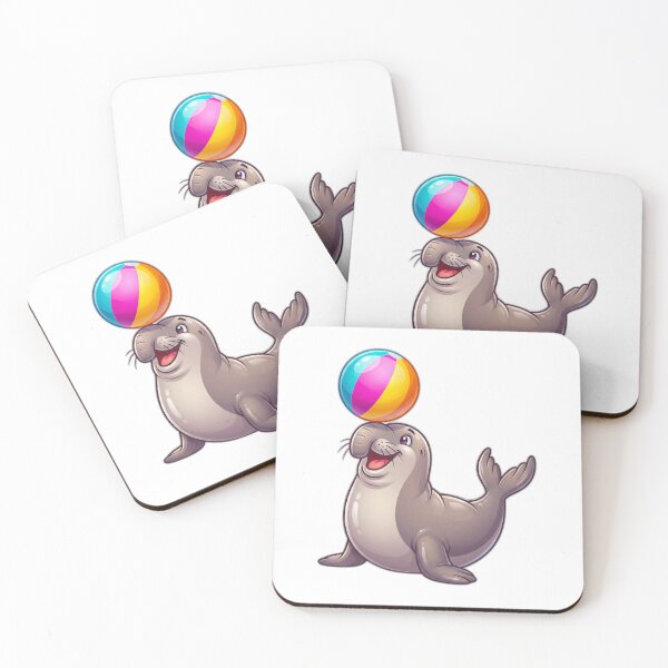 Item preview, Neil the Seal Playing with Beach Ball Summer designed and sold by ryanguas.