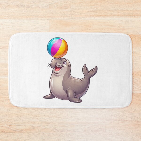 Item preview, Neil the Seal Playing with Beach Ball Summer designed and sold by ryanguas.