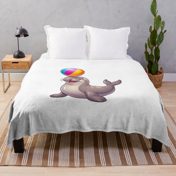 Item preview, Neil the Seal Playing with Beach Ball Summer designed and sold by ryanguas.