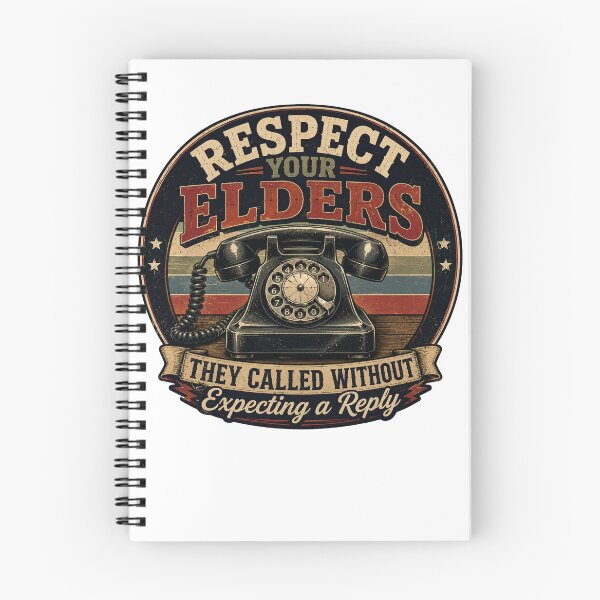 Item preview, Respect Your Elders Vintage Rotary Phone Retro Humor Shirt designed and sold by Masloshop.