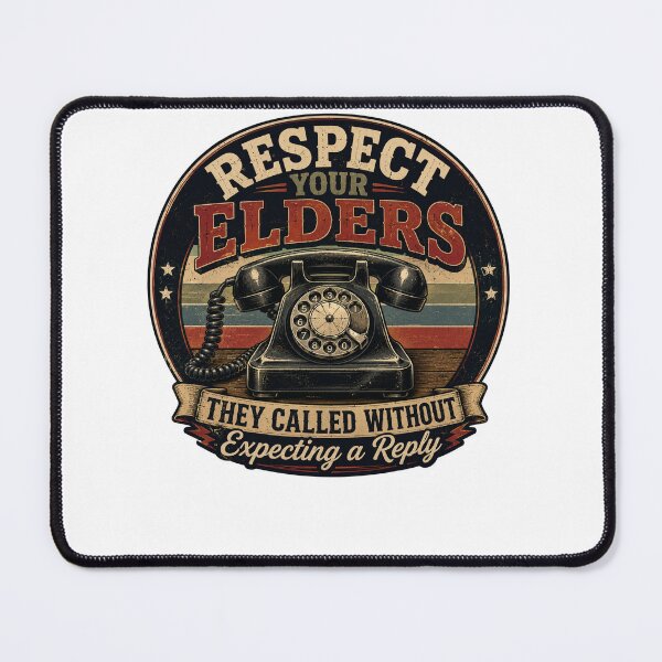 Item preview, Respect Your Elders Vintage Rotary Phone Retro Humor Shirt designed and sold by Masloshop.
