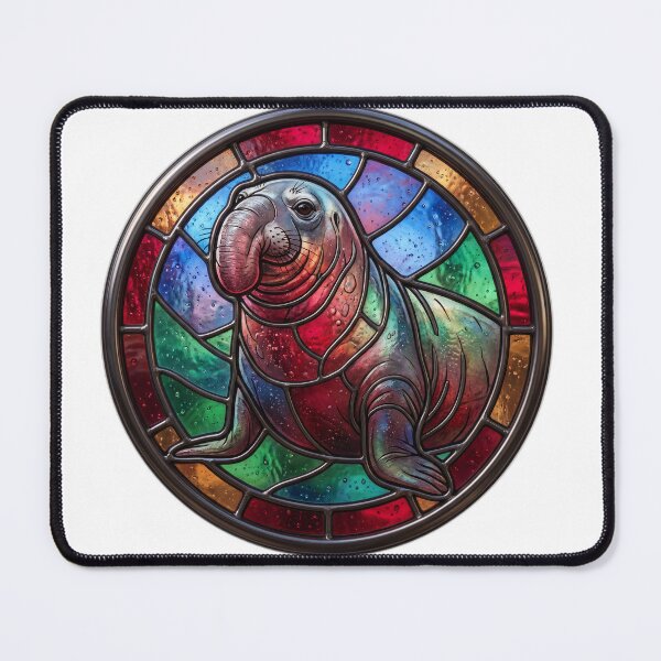 Item preview, Stained Glass Neil the Seal Sacred Art designed and sold by ryanguas.