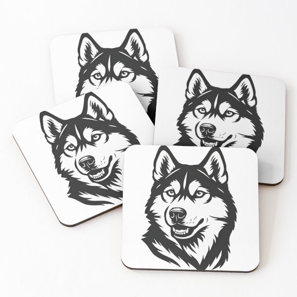Item preview, Minimalist Husky Vector Portrait - Black and White Dog Art designed and sold by Antony004.