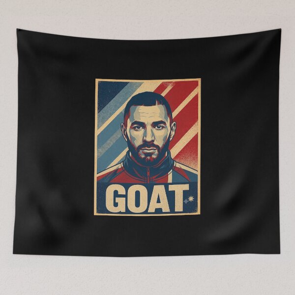 Item preview, Karim Benzema - G.O.A.T Typography designed and sold by delacerdaan.