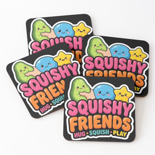 Item preview, Squishy Friends Kawaii Stress Relief Design – Cute Hug Squish Play Sticker designed and sold by Bhaskar Digital Art.