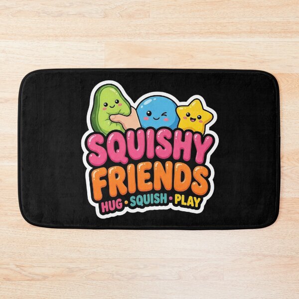 Item preview, Squishy Friends Kawaii Stress Relief Design – Cute Hug Squish Play Sticker designed and sold by Bhaskar Digital Art.