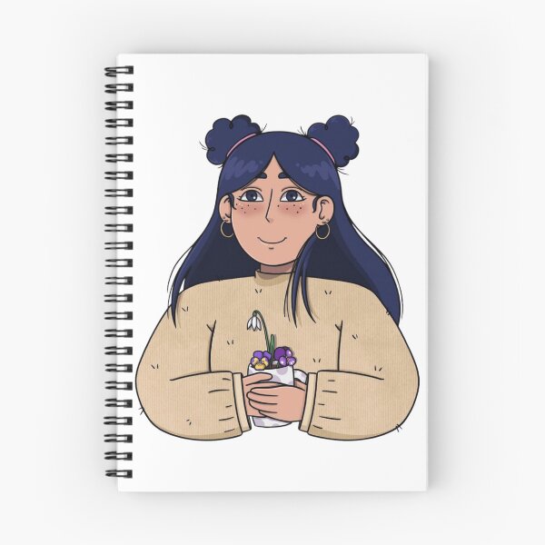 Item preview, Smiling girl with dark hair holding small flower pot designed and sold by ViniBall.