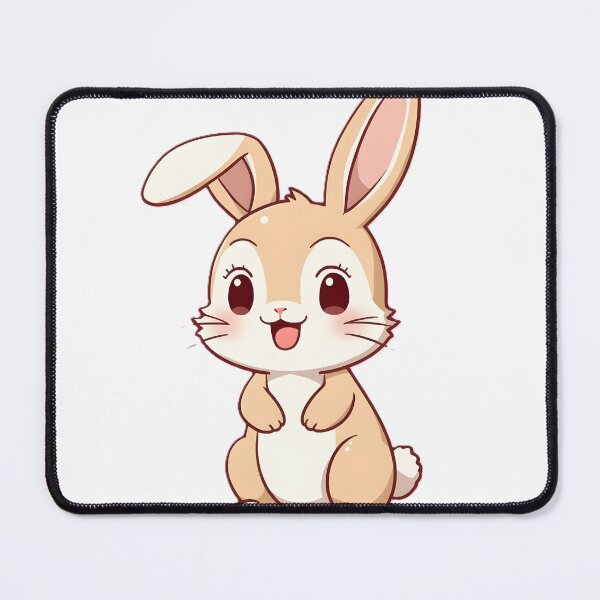 Item preview, Cute Kawaii Bunny Sticker | Adorable Cartoon Rabbit Illustration | Happy Bunny Art designed and sold by dreamz-world.