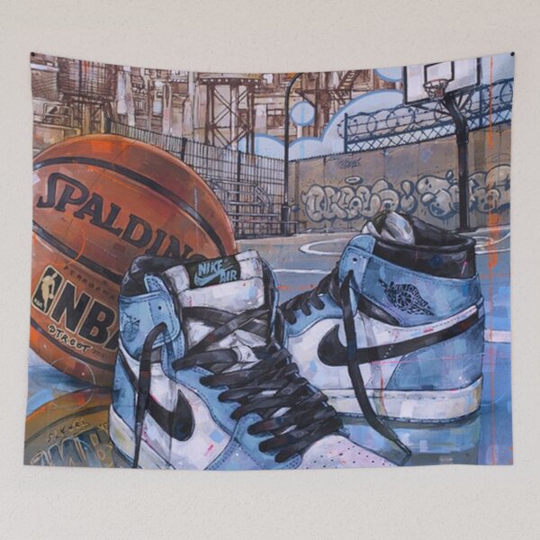 Item preview, Poster Jordan 1 Basketball University Blue designed and sold by grisellamarten.