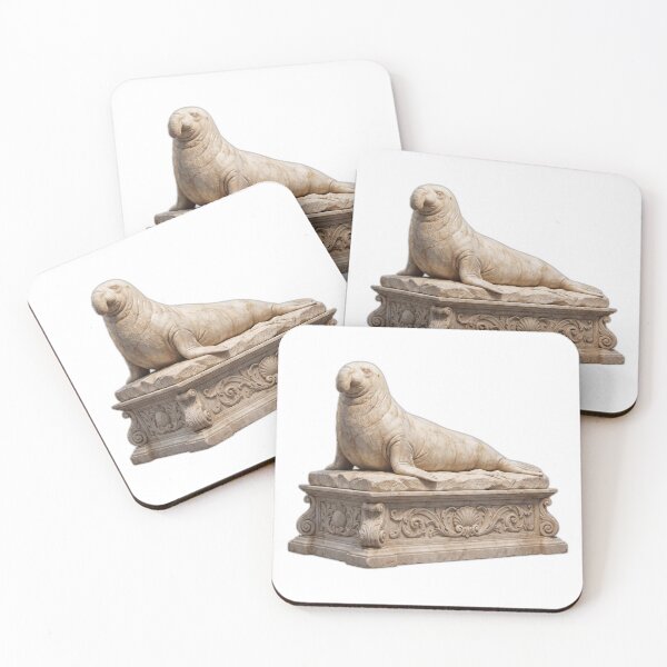 Item preview, Classical Marble Statue Neil the Seal Art designed and sold by ryanguas.
