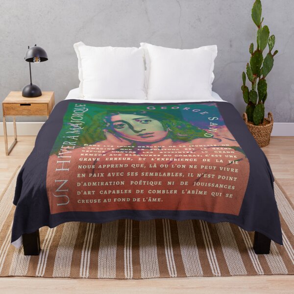 Item preview, George Sand quote: Dans les jours orageux de la jeunesse, on s'imagine que la solitude est le grand refuge contre les atteintes, le grand remède aux blessures du combat; designed and sold by artbleed.