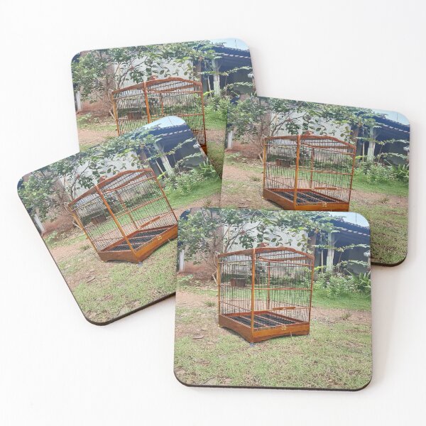 Item preview, Vintage wooden bird cage in a tropical garden designed and sold by Lukasmen.