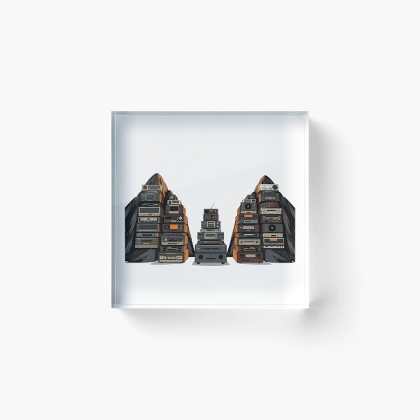 Item preview, A Mountain Range Formed From Stacked Vintage Recor designed and sold by QuirkThreadsCo.