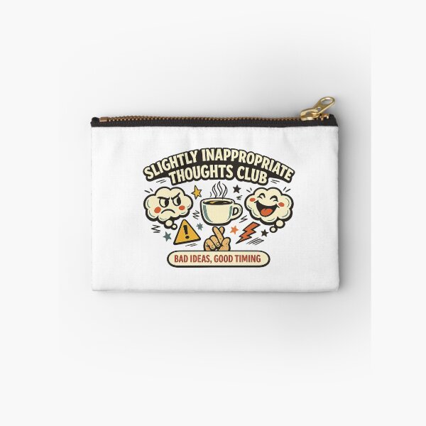 Item preview, Slightly Inappropriate Thoughts Club Funny Retro Humor designed and sold by Concrete Coffee Studio.