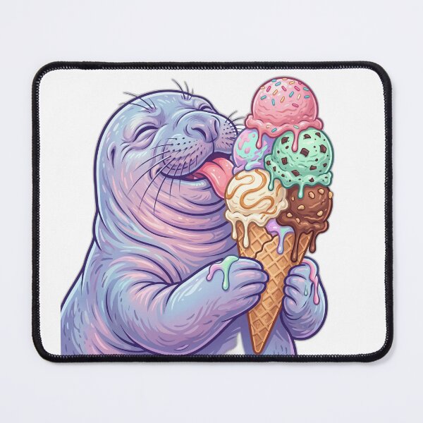Item preview, Neil the Seal Eating Giant Ice Cream Cone designed and sold by ryanguas.