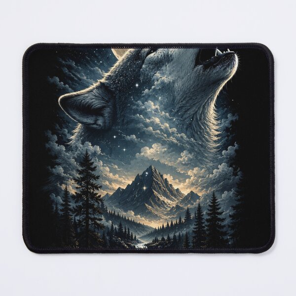 Item preview, Howling Wolf Moon Mountain Night designed and sold by GrzywaM.
