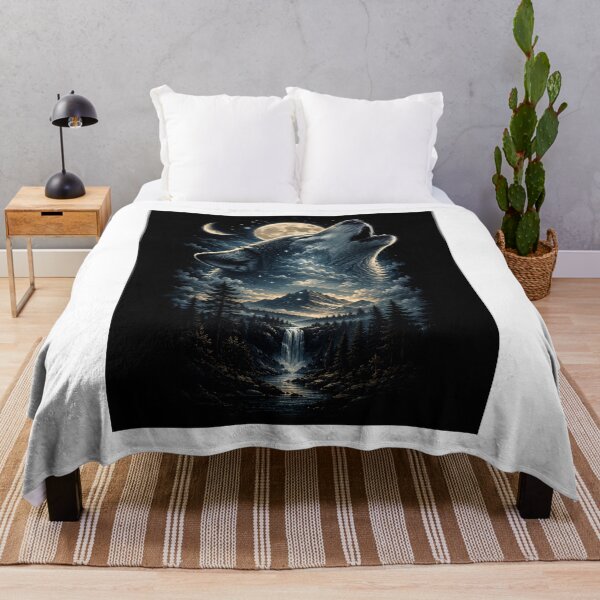 Item preview, Howling Wolf Moon Mountain Night designed and sold by GrzywaM.