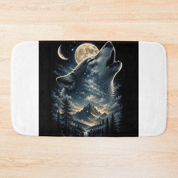 Item preview, Howling Wolf Moon Mountain Night designed and sold by GrzywaM.