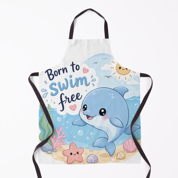 Item preview, Cute Kawaii Baby Blue Dolphin Sticker designed and sold by Snikdha.