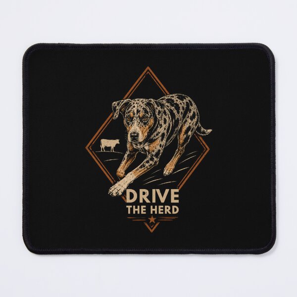 Item preview, Drive The Herd – Vintage Catahoula Leopard Dog Ranch Badge designed and sold by RusticMeadow.
