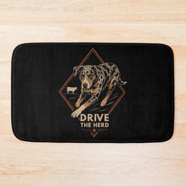 Item preview, Drive The Herd – Vintage Catahoula Leopard Dog Ranch Badge designed and sold by RusticMeadow.