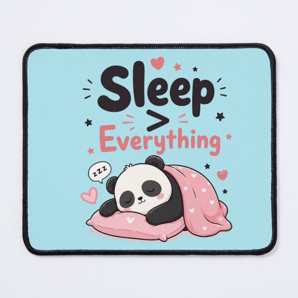 Item preview, Sleep > Everything Cute Kawaii Panda | Funny Sleep Lover Aesthetic | Cozy Minimal Typography Design designed and sold by Sanika arts .