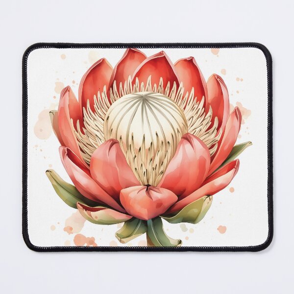 Item preview, Protea Flower Watercolor Painting designed and sold by RawNaturePrints.