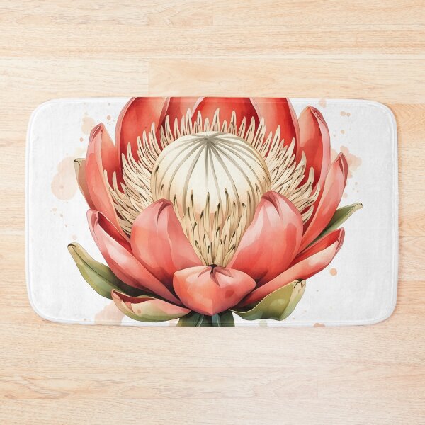 Item preview, Protea Flower Watercolor Painting designed and sold by RawNaturePrints.