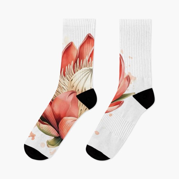 Item preview, Protea Flower Watercolor Painting designed and sold by RawNaturePrints.