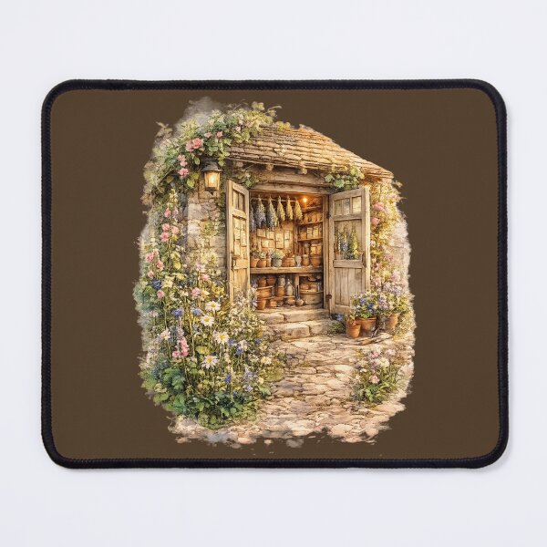Item preview, Garden Potting Shed Watercolor Illustration – Rustic Cottage Gardening Art designed and sold by MagicMakerPh.