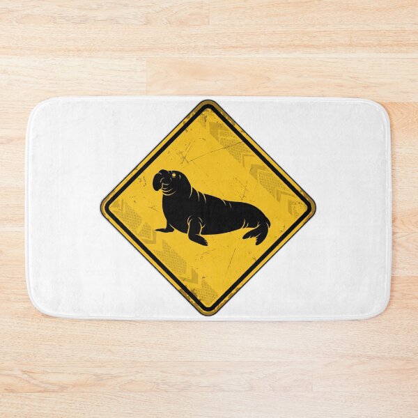 Item preview, Neil the Seal Crossing Yellow Road Sign designed and sold by ryanguas.