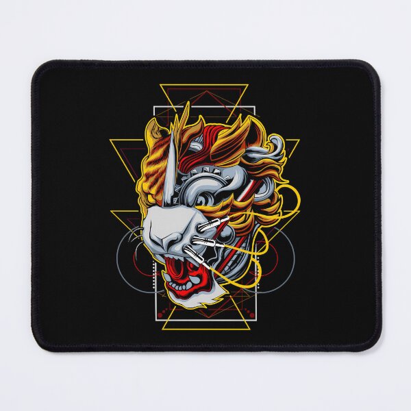 Item preview, Futuristic Neon Cybernetic Lion Head Silhouette designed and sold by abdoMounaim.