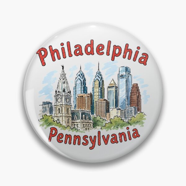 Item preview, Philadelphia Pennsylvania Watercolor Colorful Skyline  designed and sold by HowToCanadian.