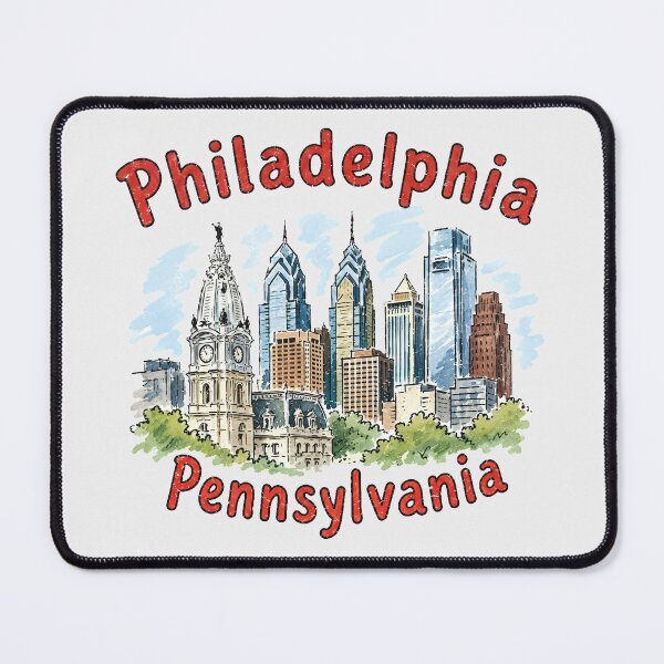 Item preview, Philadelphia Pennsylvania Watercolor Colorful Skyline designed and sold by HowToCanadian.