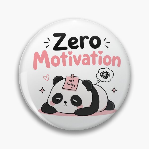 Item preview, Zero Motivation Cute Panda Kawaii Quote Sticker | Lazy Mood Funny Aesthetic Cartoon | Introvert Meme Gift designed and sold by Sanika arts .