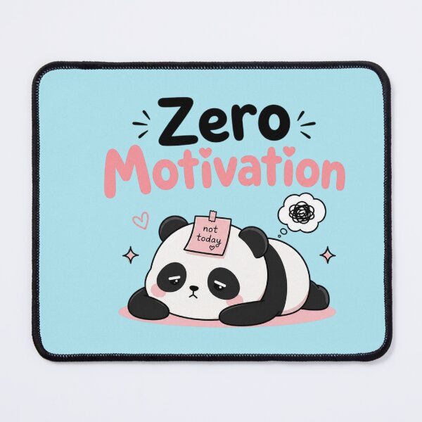 Item preview, Zero Motivation Cute Panda Kawaii Quote Sticker | Lazy Mood Funny Aesthetic Cartoon | Introvert Meme Gift designed and sold by Sanika arts .