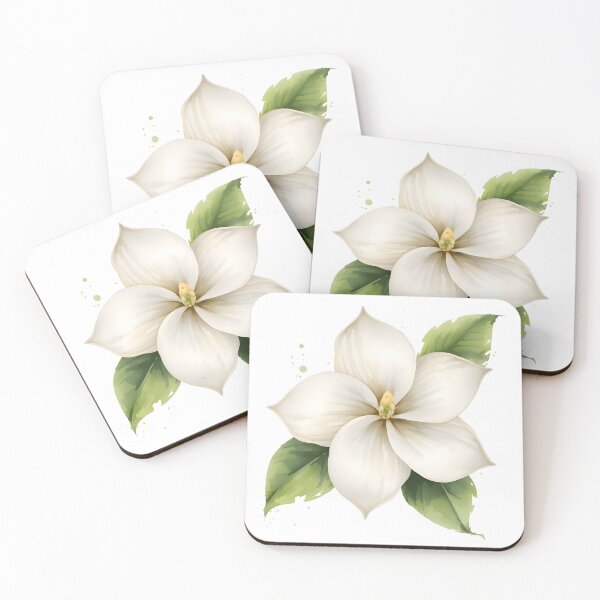 Item preview, Gardenia Flower Watercolor Painting designed and sold by RawNaturePrints.