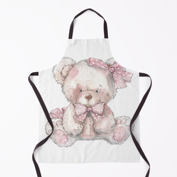 Item preview, Sweet Teddy Bear with Pink Polka Dot Bows Watercolor Illustration Sticker designed and sold by VectorForge.