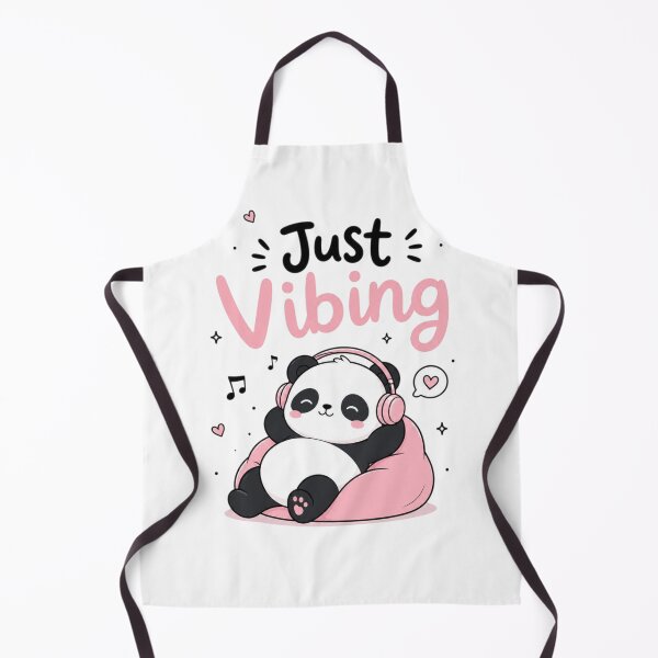 Item preview, Just Vibing Cute Kawaii Panda with Headphones | Relaxing Aesthetic Funny Minimalist Design designed and sold by Sanika arts .