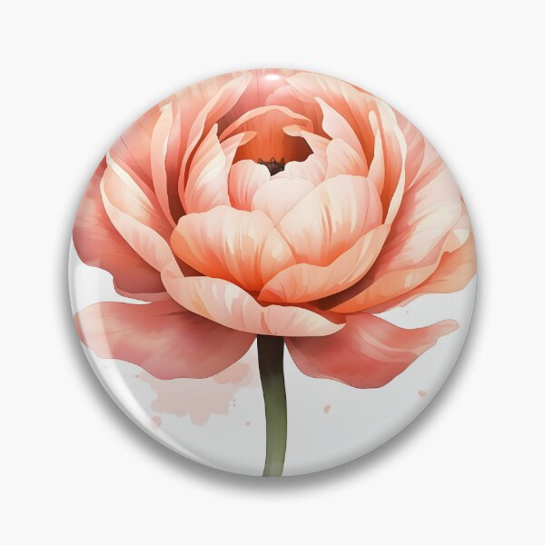 Item preview, Ranunculus Flower Watercolor Painting designed and sold by RawNaturePrints.