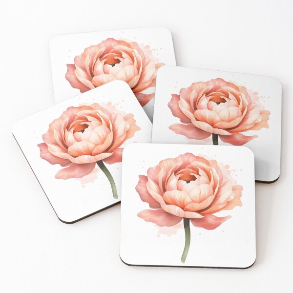 Item preview, Ranunculus Flower Watercolor Painting designed and sold by RawNaturePrints.