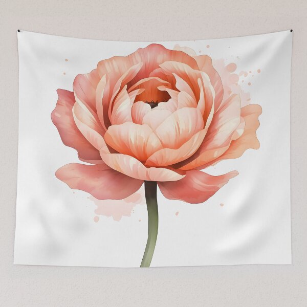 Item preview, Ranunculus Flower Watercolor Painting designed and sold by RawNaturePrints.
