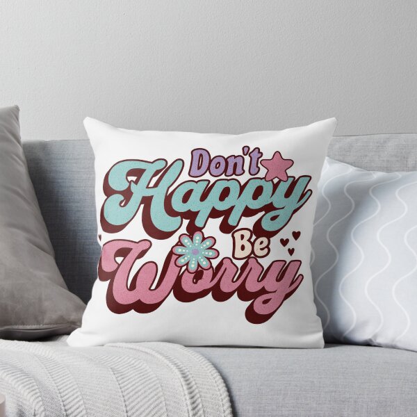 Item preview, Funny Mental Health Shirt Don't Happy Be Worry 70s Retro Typography Anxiety Humor Mental Health Sarcasm Burnout Humor designed and sold by RealLifeMerchies.
